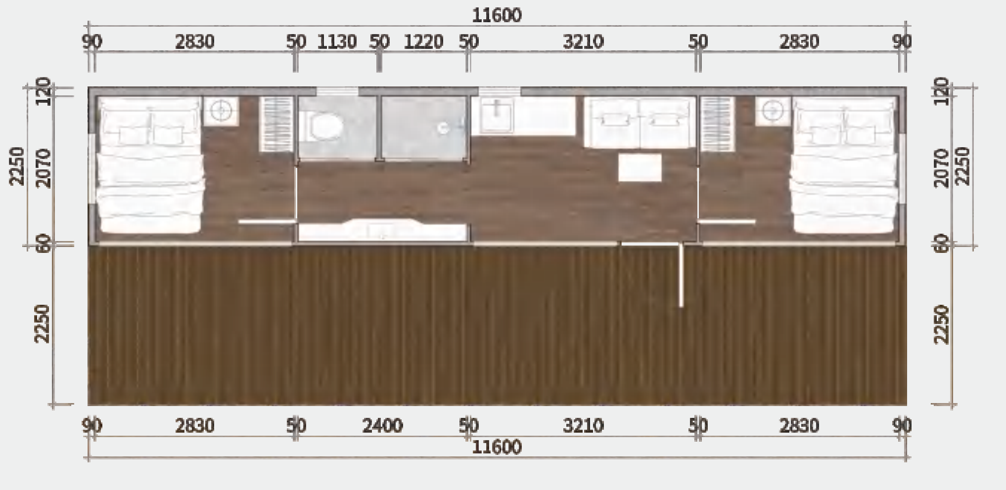 A6s+A12s dimensioned floor plan
