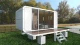 Glass-Front Guest Cabin for Garden Retreats — A6 exterior design