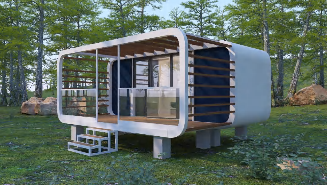 Narrow-Footprint Cabin for Compact Sites — A6s exterior design