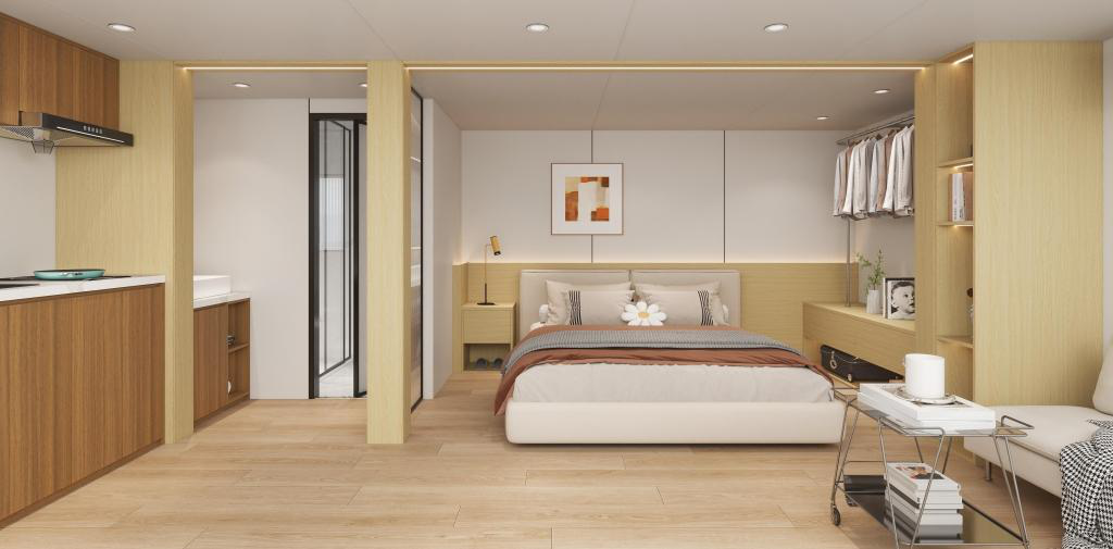 A6s Connected interior view for furniture and finish planning