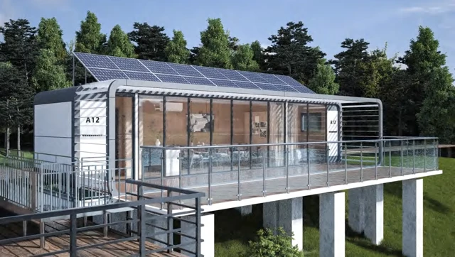 A12 Apple Cabin exterior design