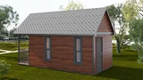 Pitched-Roof Glamping Cabin with a Bathroom — M3 exterior design