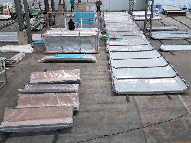 Modular building components prepared on the production floor