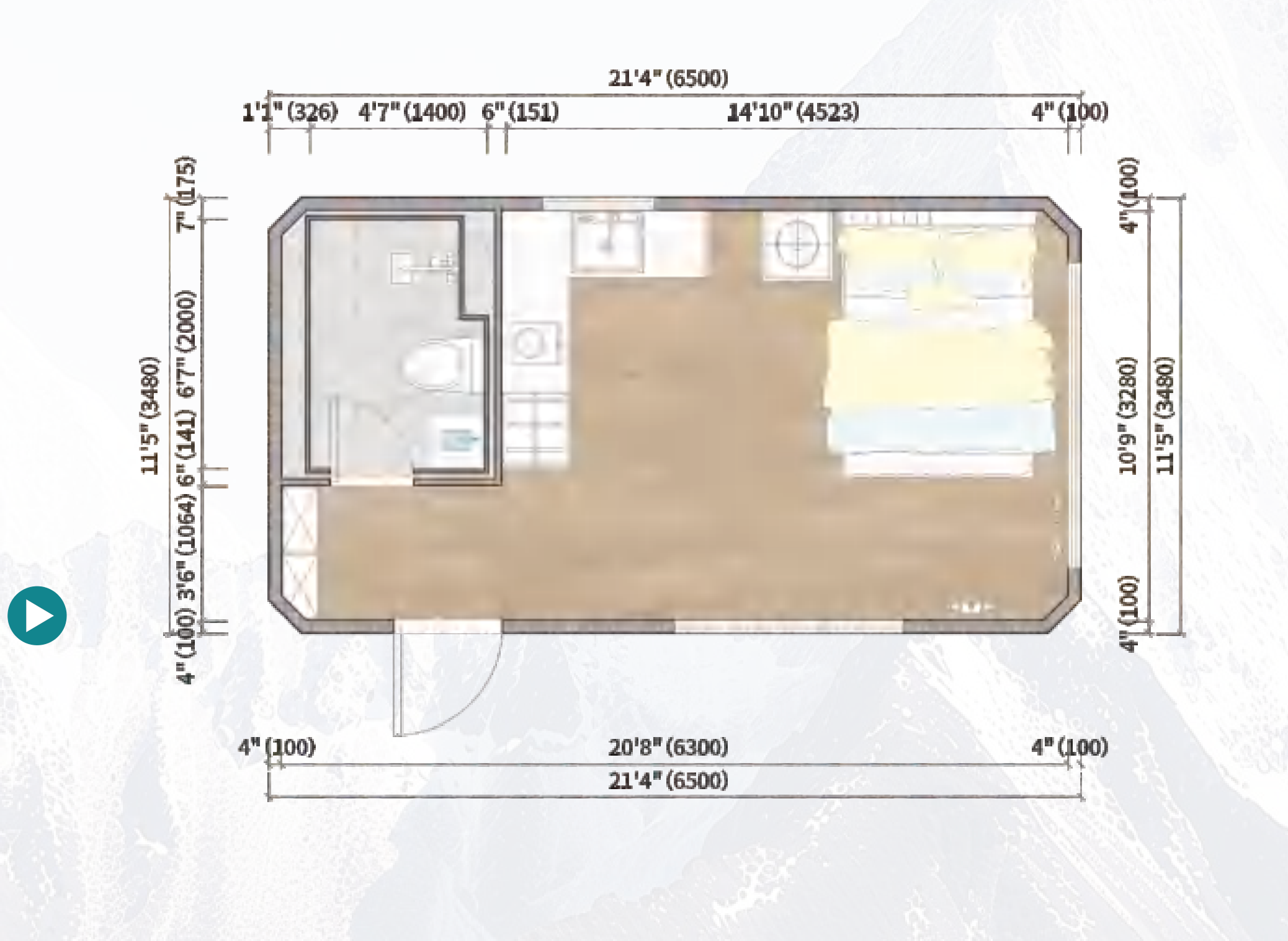 MG3-23 dimensioned floor plan
