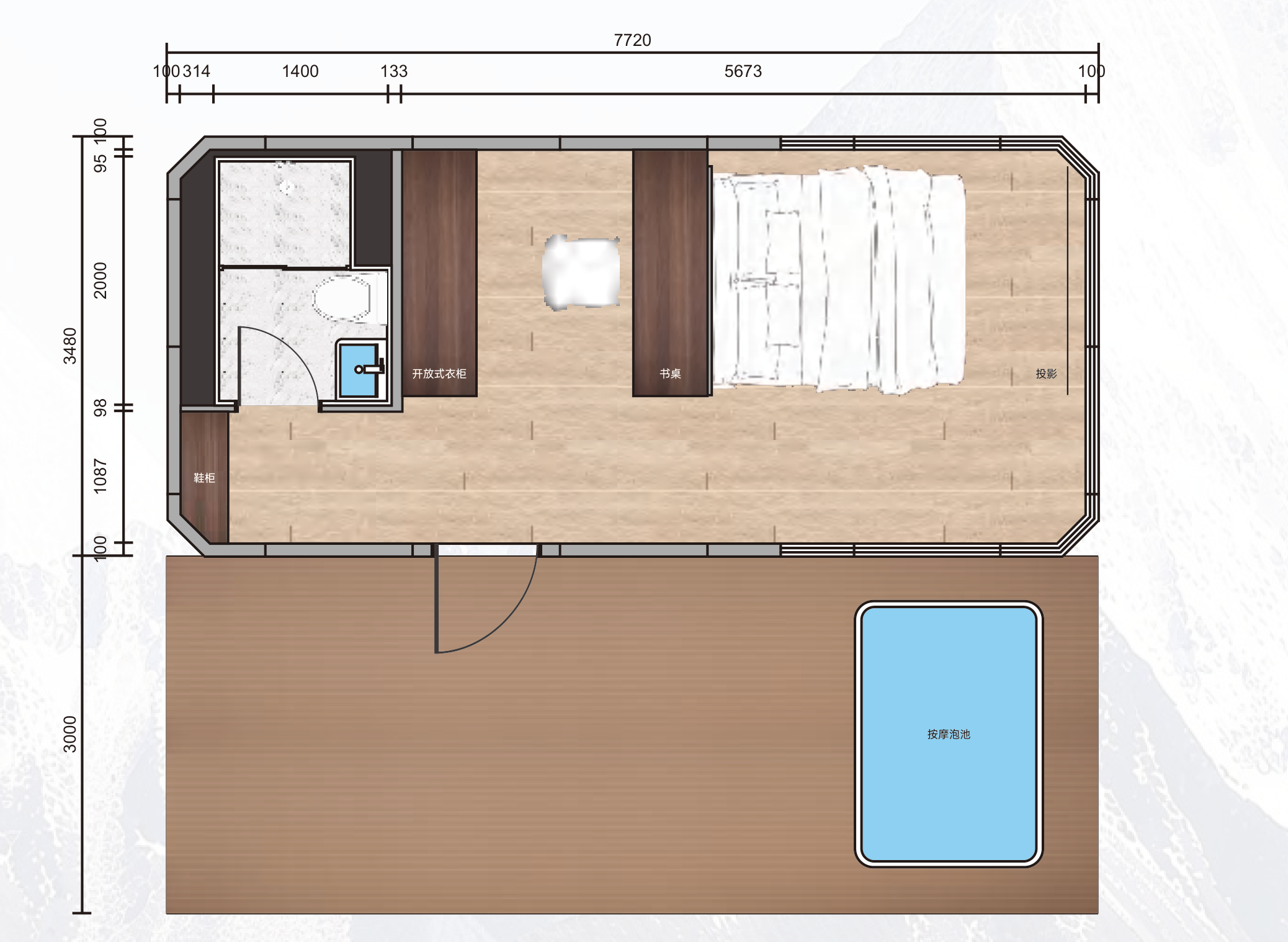 MG8-27 dimensioned floor plan