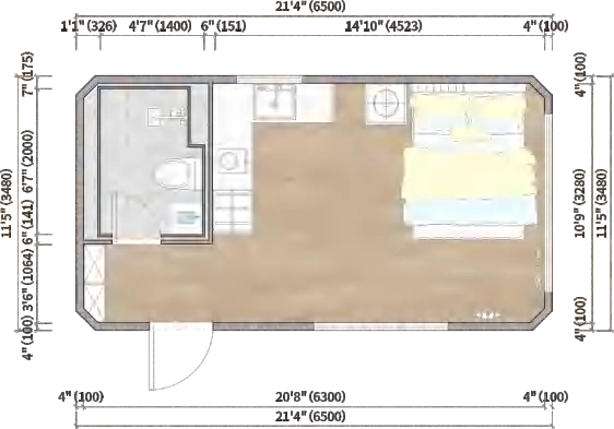 MH7-23 Modular House - design and interior view 2