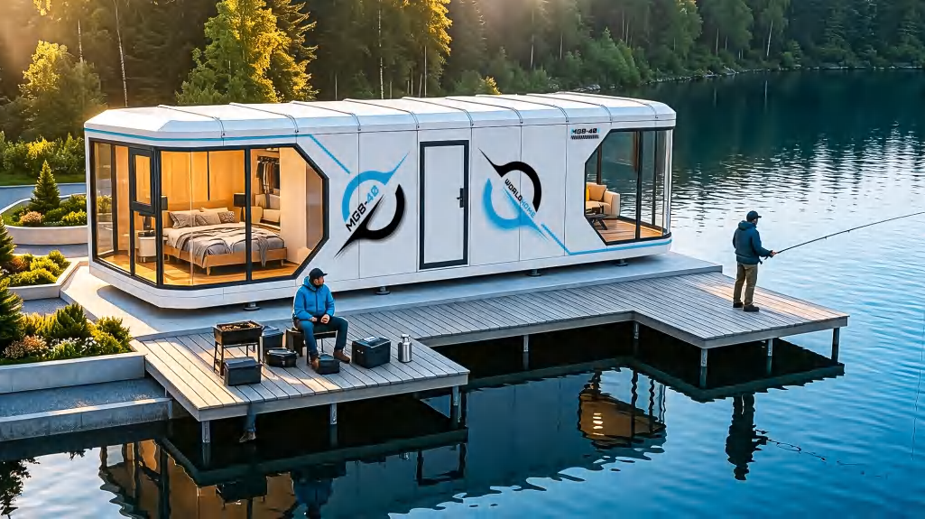 View-Focused Modular Cabin for Scenic Resorts — MG8-40 exterior design